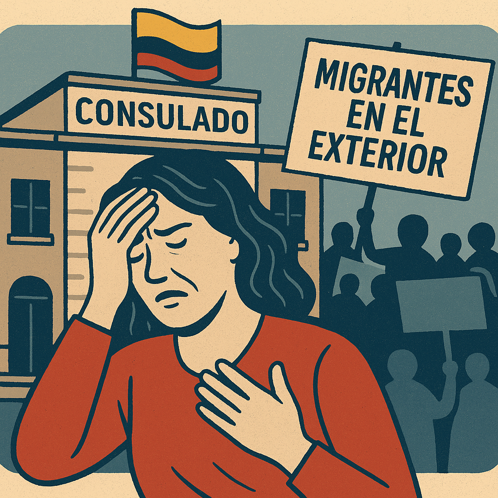 Colapsan consulados de Colombia en el exterior: caos y quejas
