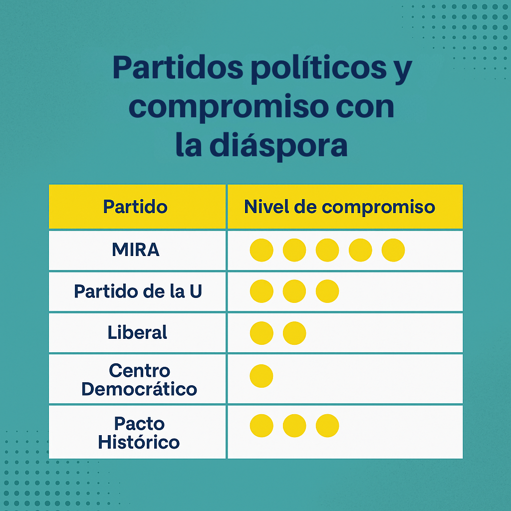 Entre promesas y silencios: la migración colombiana frente a los partidos políticos