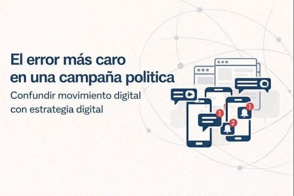 El error más caro en una campaña política: confundir movimiento digital con estrategia digital