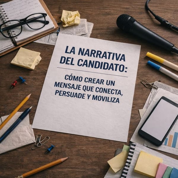 Entiende el relato del candidato: cómo formular un mensaje que conecte, convenza y movilice a las comunidades.