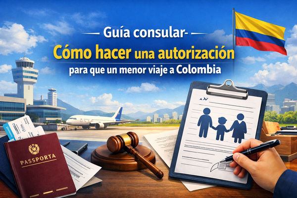 Guía consular- ¿Cómo hacer una autorización para que un menor viaje a Colombia?