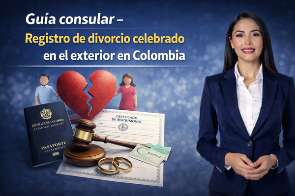 Guía consular- Registro de divorcio celebrado en el exterior en Colombia