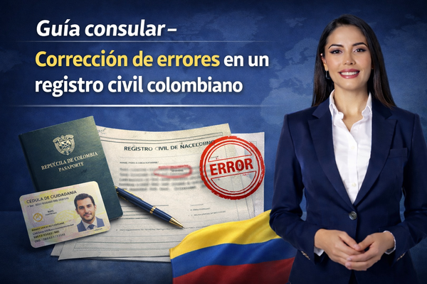 Guía consular- Corrección de errores en un registro civil colombiano